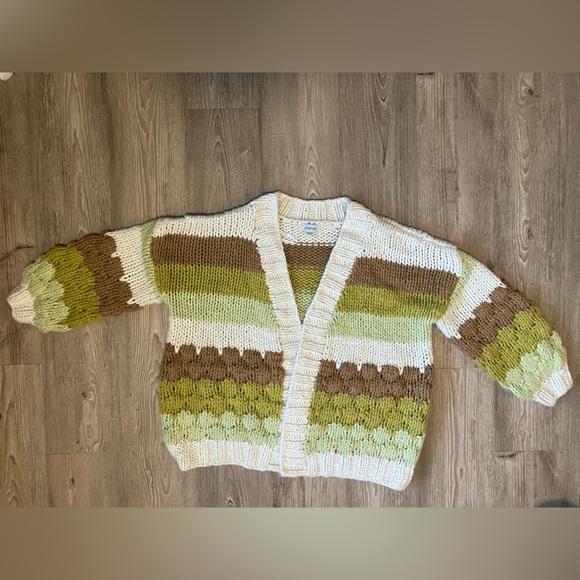 Ghanda Sweaters - Oversized hand knitted cardigan - Ghanda Clothing